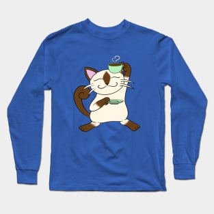 Lucky Coffee Cat has Appeared Long Sleeve T-Shirt